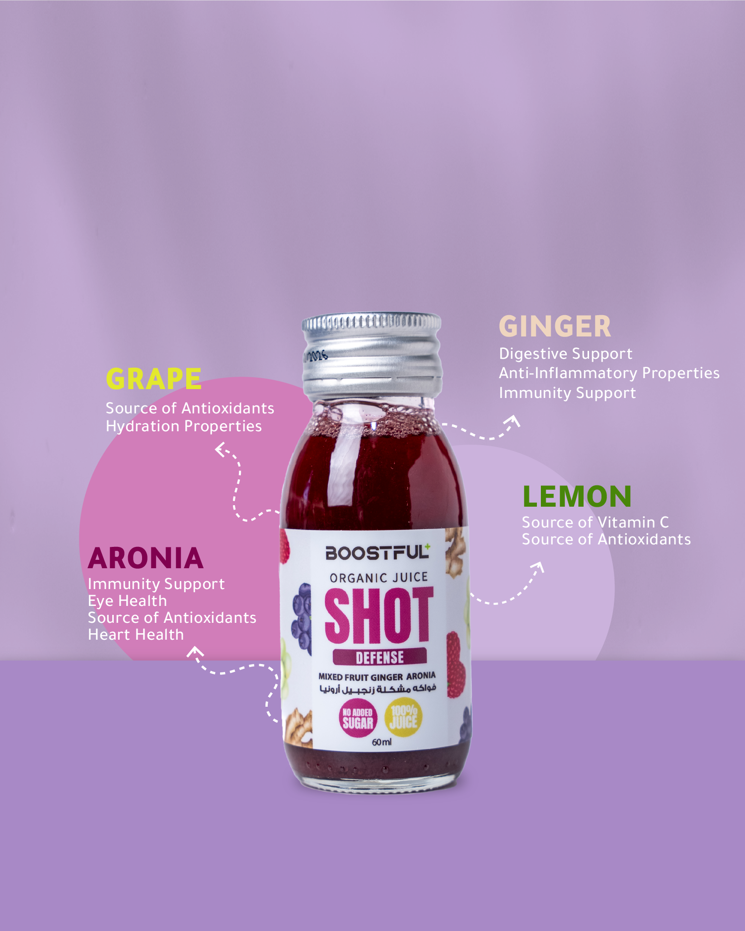 Ginger Shot with Mixed Fruit & Aronia Organic - الصورة 2