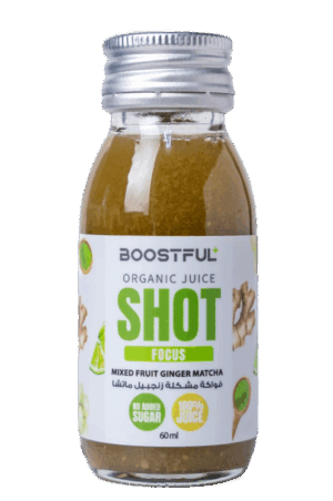 Ginger Shot with Mixed Fruit & Matcha Organic